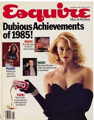 January 1986 Esquire cover with Cybill 