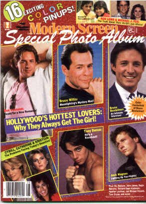 Modern Screen with Moonlighting cast on cover