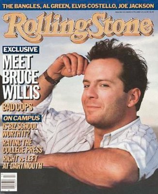 Bruce Willis on the cover of Rolling Stone, March 1986