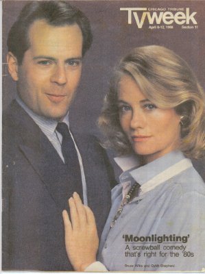 Moonlighting on cover of TV Week April 1986