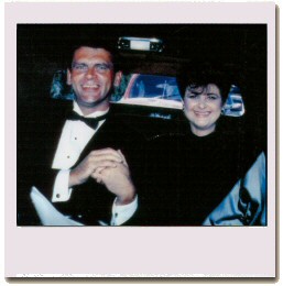 Carl Sautter and Debra in  limo on the way to the Emmys