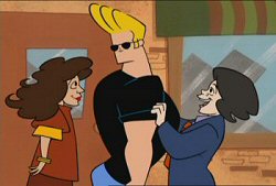 Johnny Bravo with Allyce and Curtis