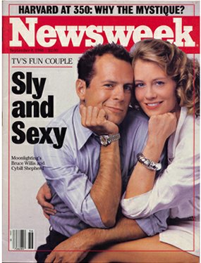 Cover of Newsweek Sept 8, 1986 with Bruce & Cybill